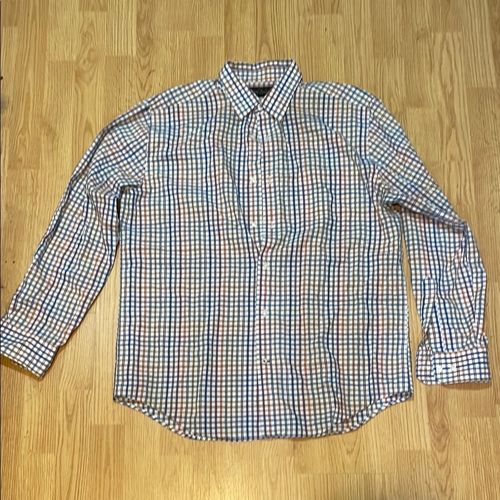 Kenneth Robert’s Platinum Men's Multicolor Checkered Shirt - Size Large